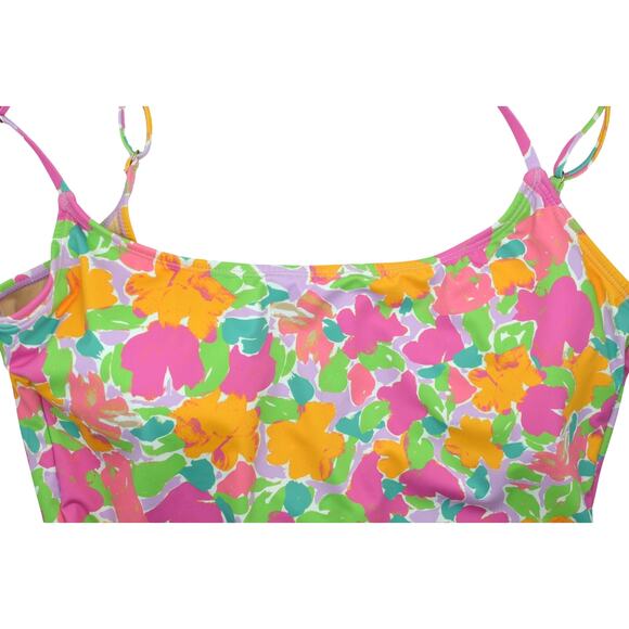 Cotton On Women's Floral Print Cheeky One Piece Swimsuit in Celeste White - Picture 3 of 7